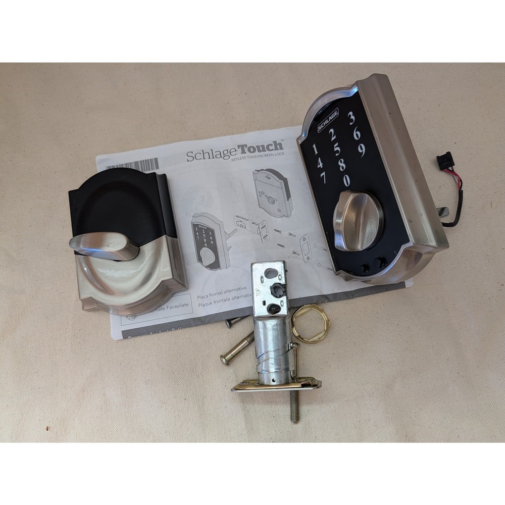 Schlage Touch Keyless Touchscreen Deadbolt Satin Nickel BE375 CAM 619 Camelot